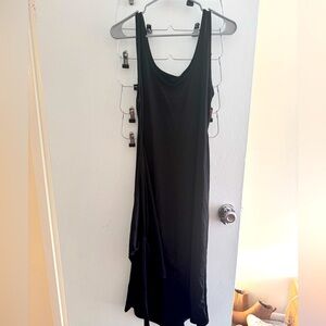 Faux wrap dress below the knee